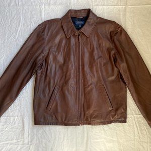 Ralph Lauren Men's Lambskin Leather Jacket - Bison brown in Large